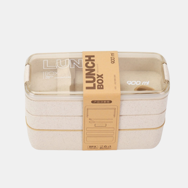 Boîte Bento Empilable 3 Couches – Rangement Alimentaire Stylé et Pratique Kitchen Accessories Electro Paris Beige