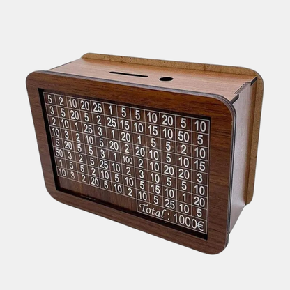 Tirelire en Bois Classique – Solution de Caisse d’Épargne Sécurisée et Décorative DIY Electro Paris 1000€