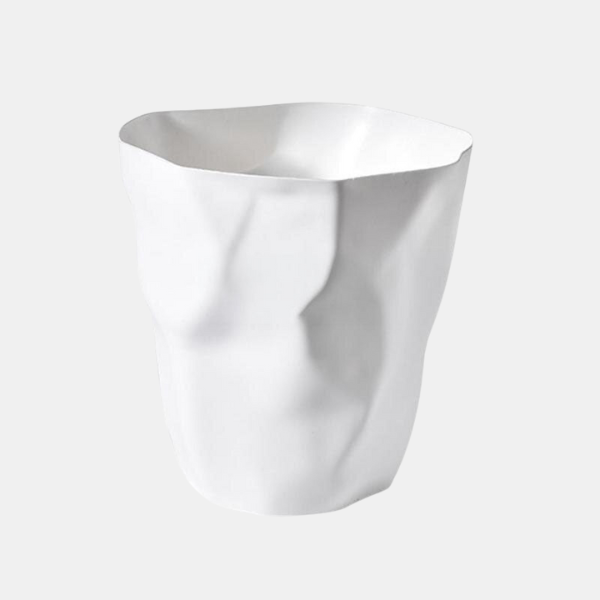 Poubelle Minimaliste Artistique – Design Irrégulier Pour Un Espace Chic Et Propre Trash Bins & Waste Solutions Electro Paris Blanc