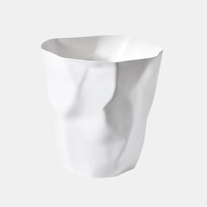 Poubelle Minimaliste Artistique – Design Irrégulier Pour Un Espace Chic Et Propre Trash Bins & Waste Solutions Electro Paris Blanc