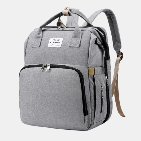 Sac À Couches Bébé 2-en-1 – Soins Faciles Pour Bébé & Compagnon De Voyage Bags Electro Paris Gris