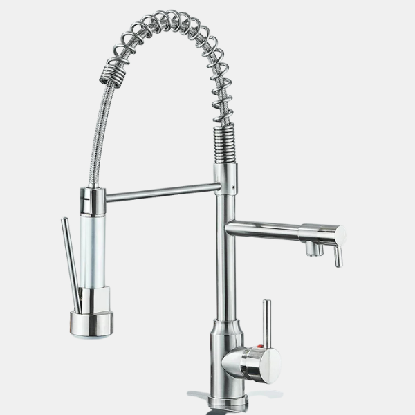 Robinet de Cuisine à Double Sortie – Contrôle Flexible de l’Eau & Design Élégant Kitchen faucet Electro Paris Argent