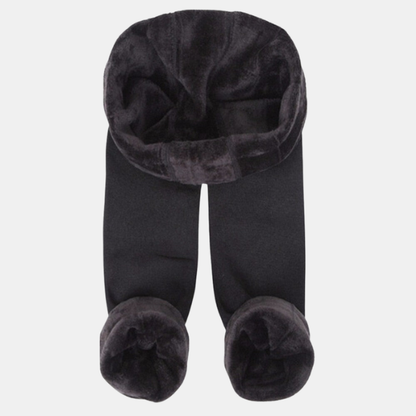 Leggings D’hiver En Cachemire Luxueusement Chauds Leggings Electro Paris Noir Taille unique