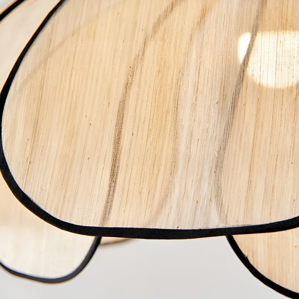 Lampe Suspendue Élégante en Rotin Noir et Naturel – Design Wabi Sabi pour une Décoration Authentique