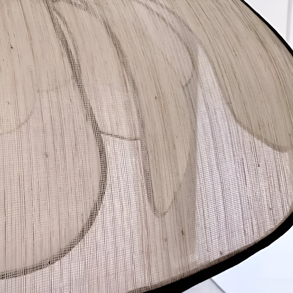 Lampe Suspendue Élégante en Rotin Noir et Naturel – Design Wabi Sabi pour une Décoration Authentique