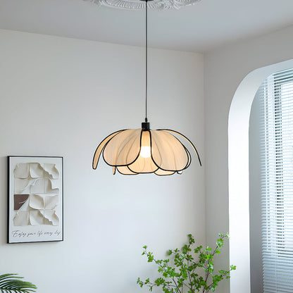 Lampe Suspendue Élégante en Rotin Noir et Naturel – Design Wabi Sabi pour une Décoration Authentique