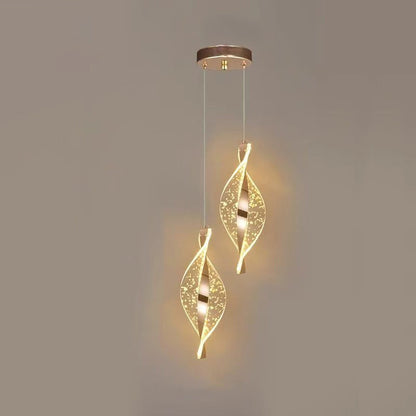 Plafonnier LED élégant en spirale avec lumière douce Ceiling Lamp Electro Paris 2 - Feuille d'or