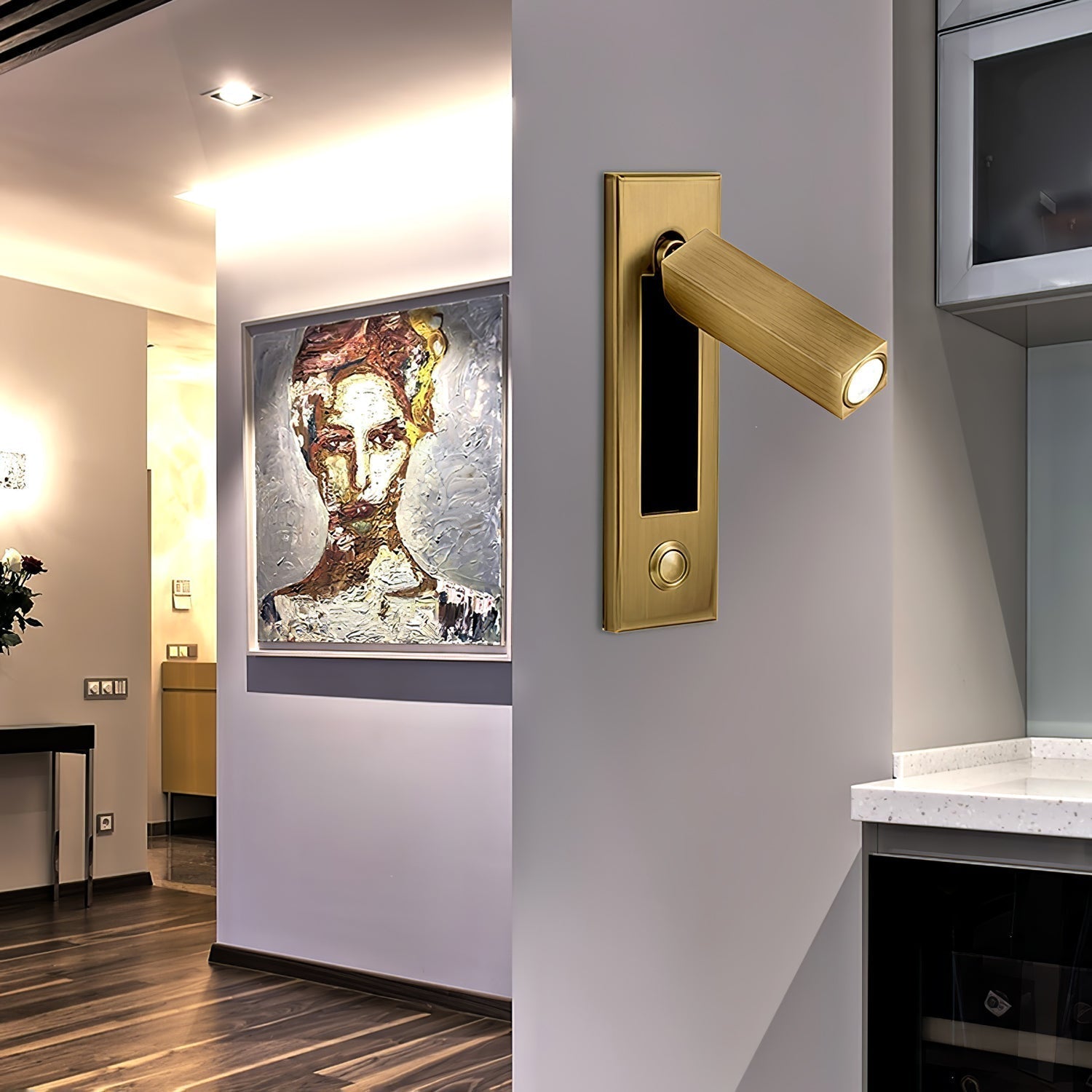 Applique Murale LED Moderne En Aluminium Avec Montage Encastré Wall lamp Electro Paris