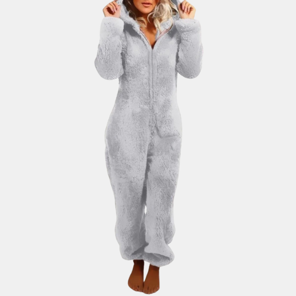 Ensemble Cocooning Zippé en Polaire – Confort Doux et Chaleureux Fashion Women Onesie All-year Electro Paris Gris S