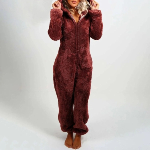 Ensemble Cocooning Zippé en Polaire – Confort Doux et Chaleureux Fashion Women Onesie All-year Electro Paris Bordeaux S