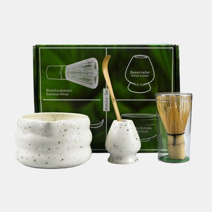 Ensemble Matcha Complet 4 Pièces – Bol, Fouet et Accessoires pour une Préparation Authentique du Thé Zestawy Matcha Electro Paris Blanc Ensemble de quatre pièces