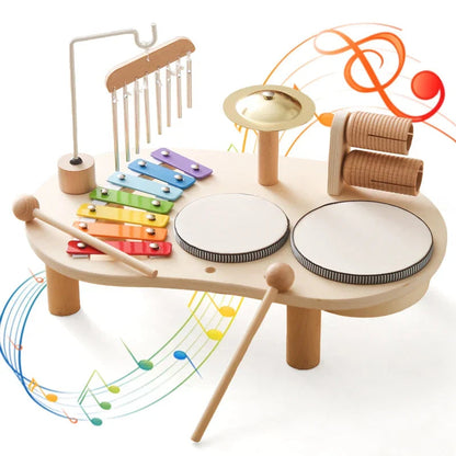 Ensemble d'Instruments de Musique en Bois pour Tout-Petits – Jouets à Percussion pour le Développement Précoce Instruments de musique pour enfants Electro Paris
