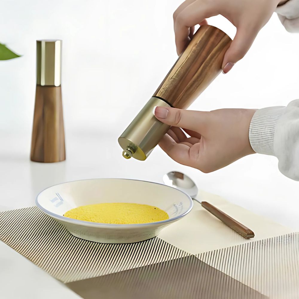 Ensemble Salière et Moulin à Poivre en Bois – Accessoire Élégant pour Cuisine Outils et gadgets de cuisine Electro Paris