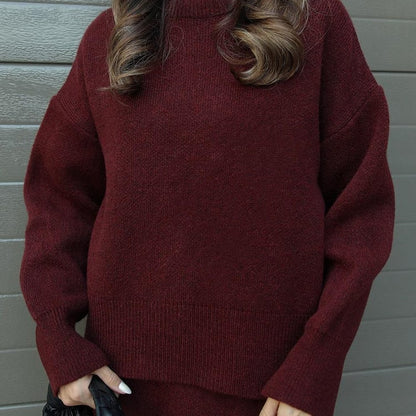 Ensemble en Laine Femme Élégant – Pull Oversize et Jupe Douce pour un Look Automnal Chic Vêtements pour femmes Electro Paris