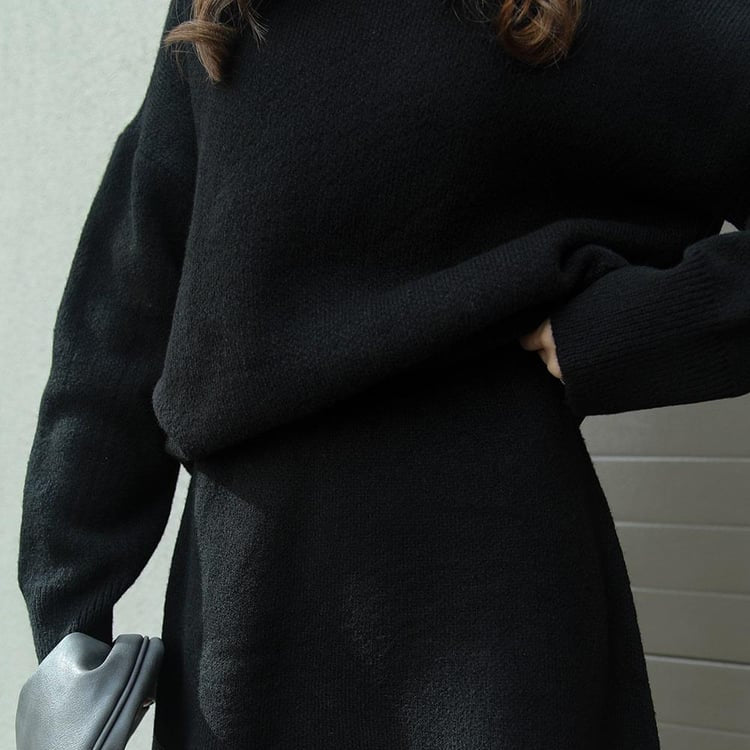 Ensemble en Laine Femme Élégant – Pull Oversize et Jupe Douce pour un Look Automnal Chic Vêtements pour femmes Electro Paris