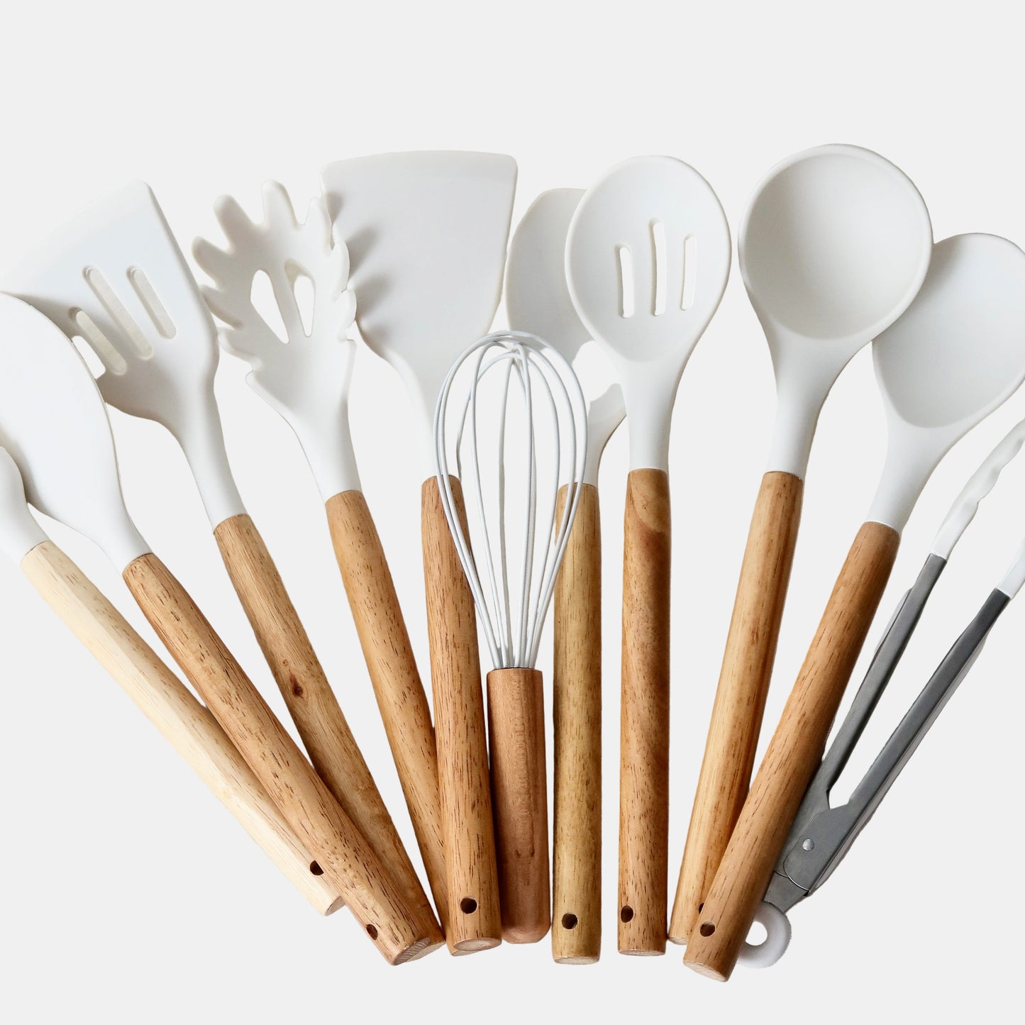 Ensemble Ustensiles de Cuisine en Silicone Ergonomiques – Matériel Pratique et Durable Ustensiles de cuisine Electro Paris Kit d'ustensiles Blanc