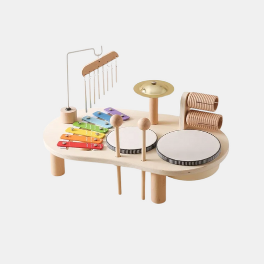 Ensemble d'Instruments de Musique en Bois pour Tout-Petits – Jouets à Percussion pour le Développement Précoce Instruments de musique pour enfants Electro Paris