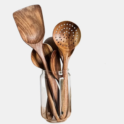 Ensemble d'Ustensiles de Cuisine en Bois Écologique – Pratique et Élégant Ustensiles de cuisine Electro Paris