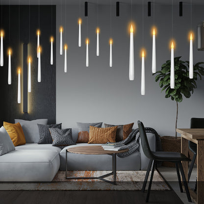 Bougies Flottantes LED avec Télécommande – 12 Bougies Suspendues à Piles pour Décor de Fête Bougies LED Electro Paris