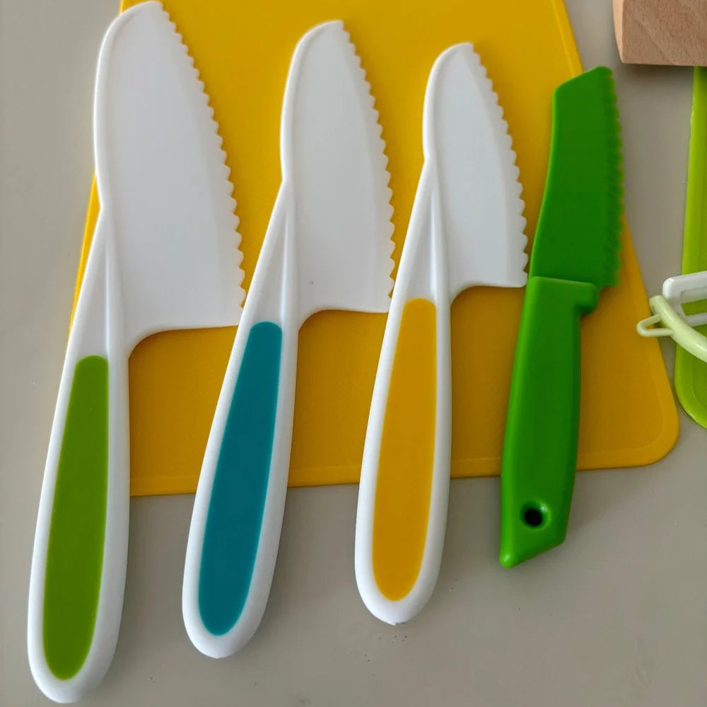 Ensemble de 3 Couteaux de Cuisine pour Enfants – Outils de Cuisine Montessori en Bois pour Tout-Petits Outils de cuisine pour enfants Electro Paris