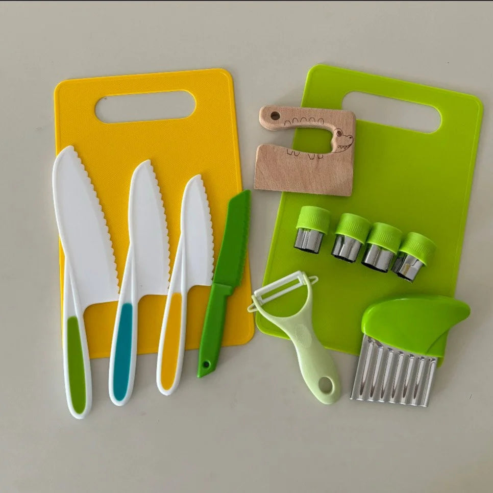 Ensemble de 3 Couteaux de Cuisine pour Enfants – Outils de Cuisine Montessori en Bois pour Tout-Petits Outils de cuisine pour enfants Electro Paris