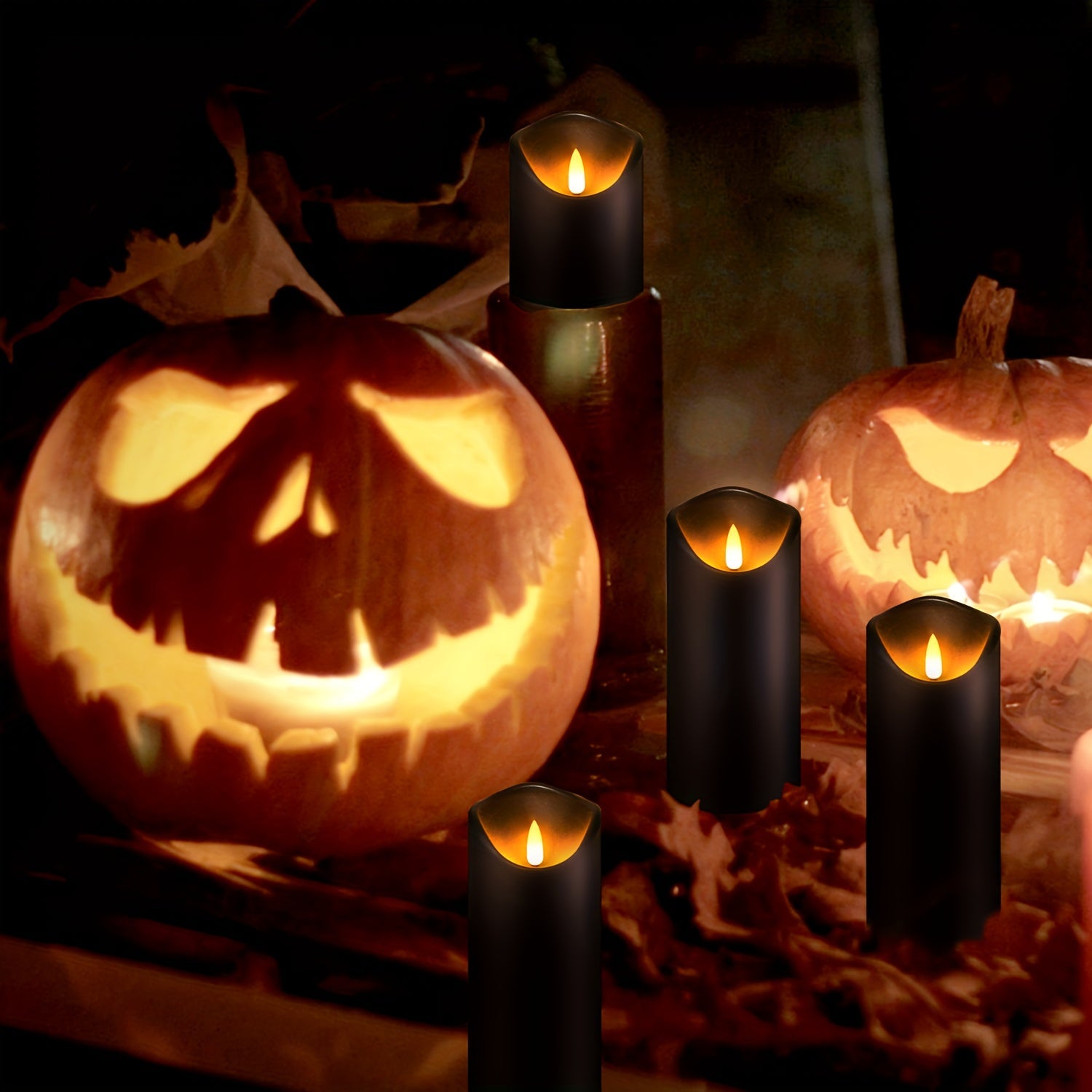 Ensemble de 5 Bougies LED Noires Sans Flamme – Décoration Intérieure Élégante Bougies LED Electro Paris