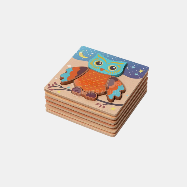 Ensemble de 6 Puzzles en Bois à Tenons pour Tout-Petits – Jouet d'Éveil Éducatif avec Boutons Casse-têtes Electro Paris