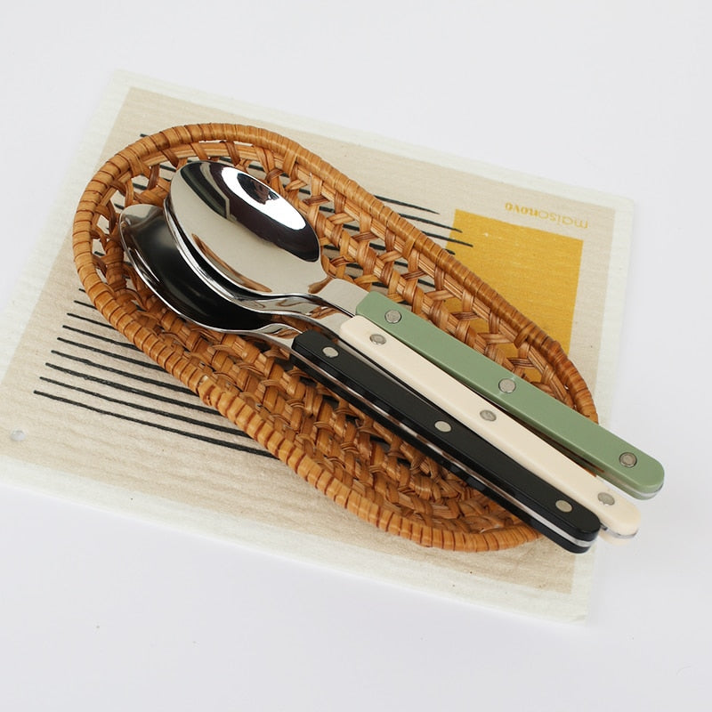 Service de Couverts Style Bistro pour 6 Personnes – Ménagère 24 Pièces en Acier Inoxydable Ensembles de couverts Electro Paris