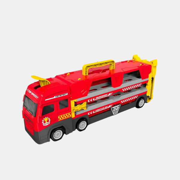 Ensemble de Jouets Camion Porte-Dinosaures – Camion de Transport avec 6 Mini Voitures Dinosaures pour Enfants Ensembles de jeux de véhicules jouets Electro Paris