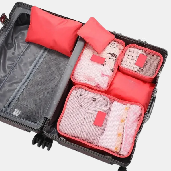 Ensemble de Rangement pour Valise – Organisation Optimale Travel Electro Paris Rouge pastèque