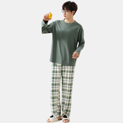 Ensemble de Pyjamas Assortis pour Couples en Coton Couple Sleepwear Electro Paris