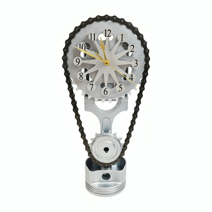 Horloge De Bureau Avec Engrenages Métalliques Mobiles Et Design Industriel Pour Décoration Moderne Clock Electro Paris