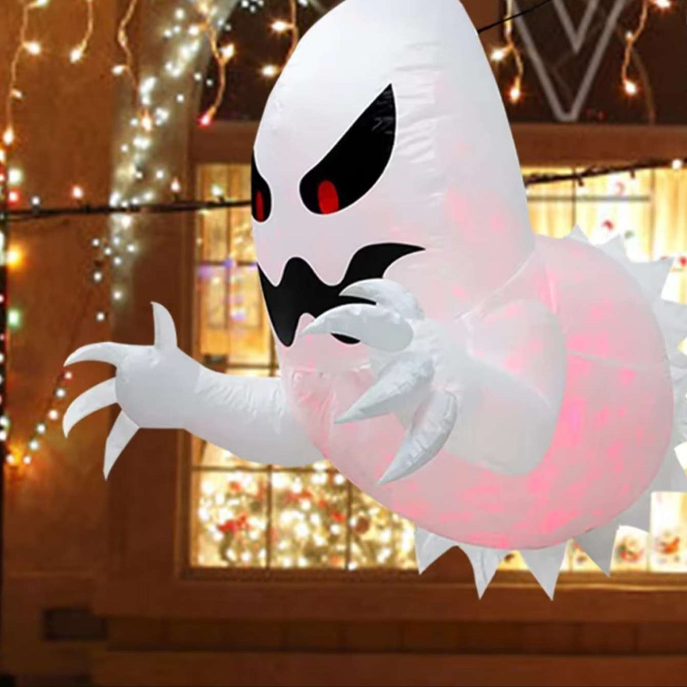 Fantôme Gonflable avec Lumières LED pour Halloween – Grande Décoration de Jardin Extérieur Décorations gonflables Electro Paris