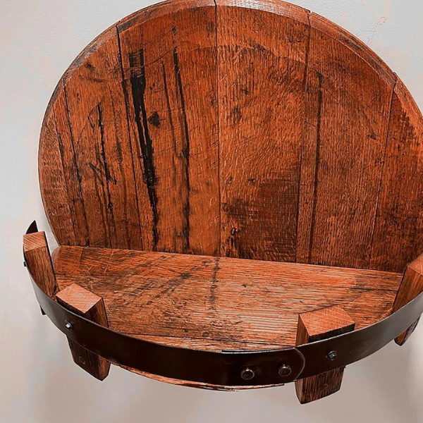 Étagère Bar Rustique en Bois – Design Fût de Whisky Electro Paris