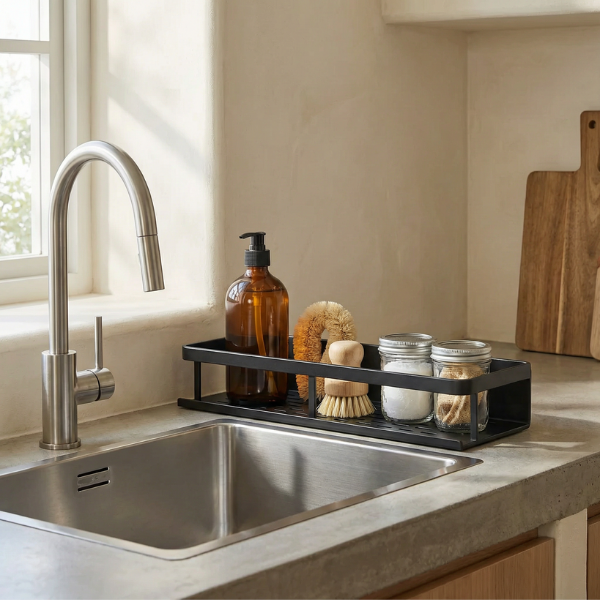 Étagère Murale de Cuisine – Métal Noir Moderne Kitchenware Electro Paris