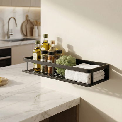 Étagère Murale de Cuisine – Métal Noir Moderne Kitchenware Electro Paris
