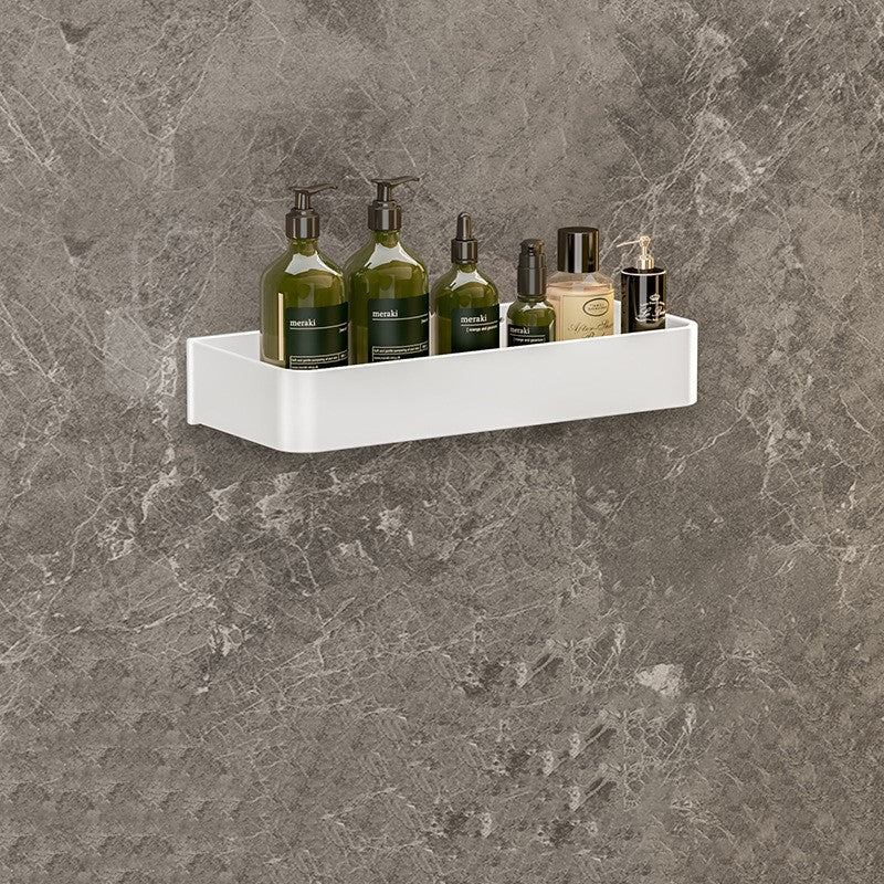 Étagère de Douche Blanche avec Crochets – Organisateur de Salle de Bain Moderne Sans Perçage Rangement et organisation de salle de bain Electro Paris