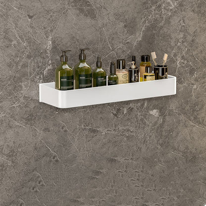 Étagère de Salle de Bain Blanche avec Crochets – Organisateur de Douche 40cm Sans Perçage Étagères de salle de bain Electro Paris