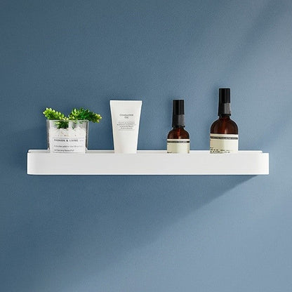 Étagère de Salle de Bain Blanche avec Crochets – Organisateur de Douche 40cm Sans Perçage Étagères de salle de bain Electro Paris