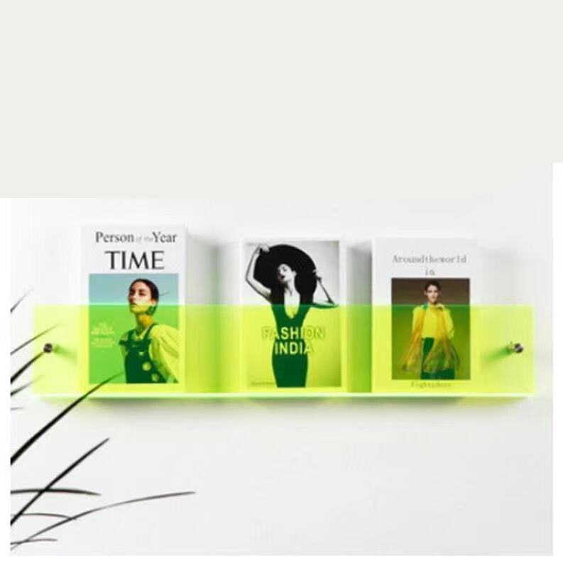 Étagère Support Mural Flottante en Acrylique – Porte-Magazine Moderne pour Salon Étagères murales Electro Paris Jaune clair 30x15x5cm
