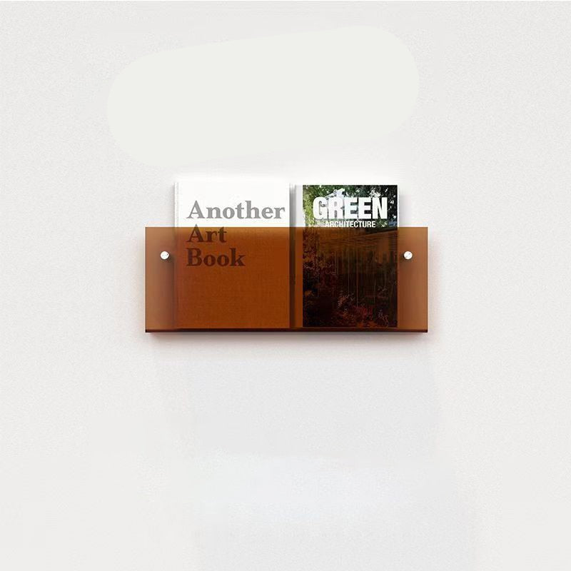 Étagère Support Mural Flottante en Acrylique – Porte-Magazine Moderne pour Salon Étagères murales Electro Paris Marron 30x15x5cm