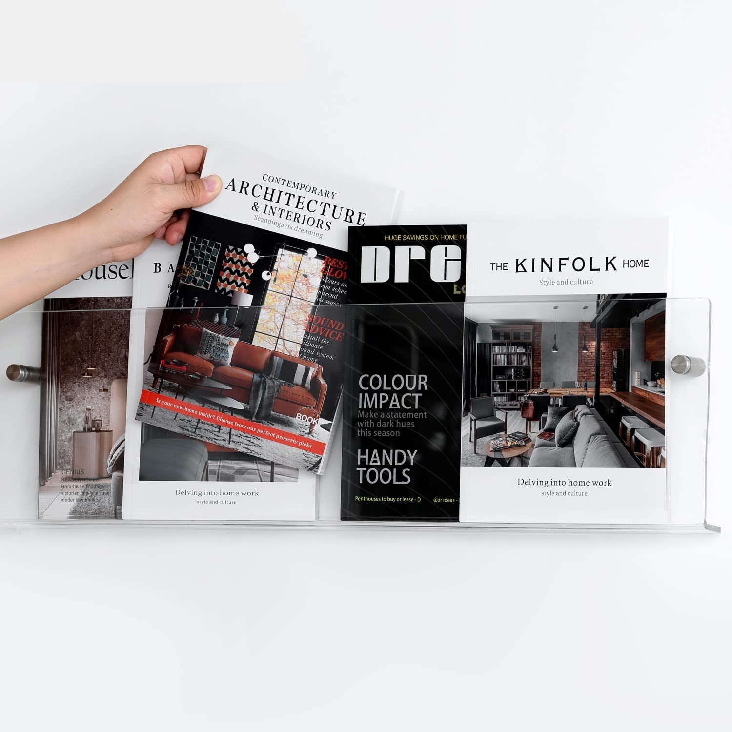 Étagère Support Mural Flottante en Acrylique – Porte-Magazine Moderne pour Salon Étagères murales Electro Paris