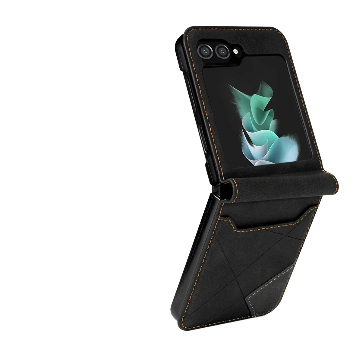 Coque De Téléphone – Étui Portefeuille En Cuir Pour Samsung Galaxy Z Flip Protection 360° Coques et étuis de téléphone mobile Electro Paris Noir Galaxy Z Flip 3