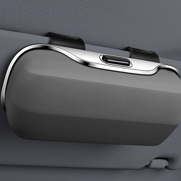 Étui de Soleil de Luxe – Protection Élégante pour Lunettes de Soleil en Voiture Car Accessories Electro Paris Gris Pas de logo
