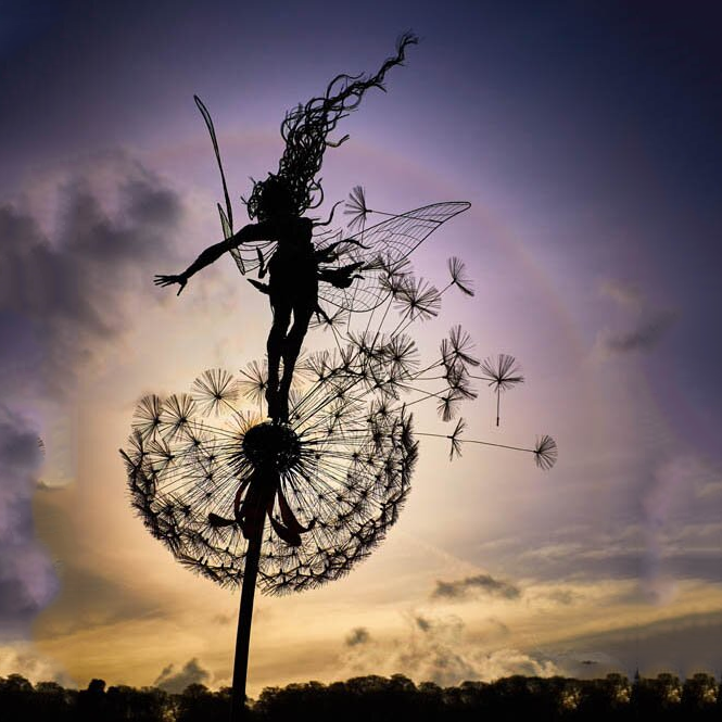 Décoration de fée de jardin en métal pour un jardin magique et enchanté Décor de jardin Electro Paris