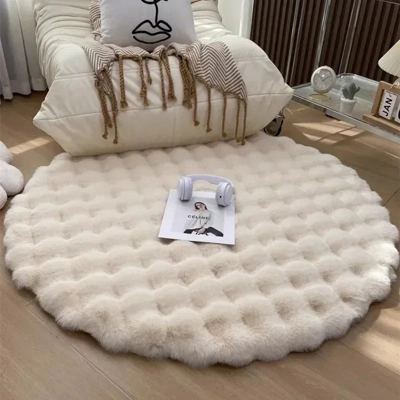 Tapis Doux Rond Nordique Moelleux et Ultra Doux Rugs Electro Paris