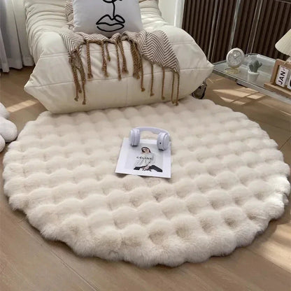 Tapis Doux Rond Nordique Moelleux et Ultra Doux Rugs Electro Paris