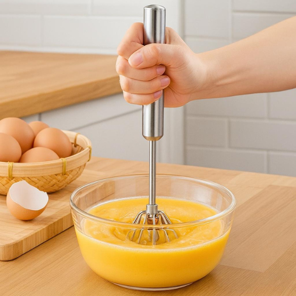 Fouet Automatique en Inox – Mixeur Manuel pour Œufs, Crème et Pâtisseries Electro Paris