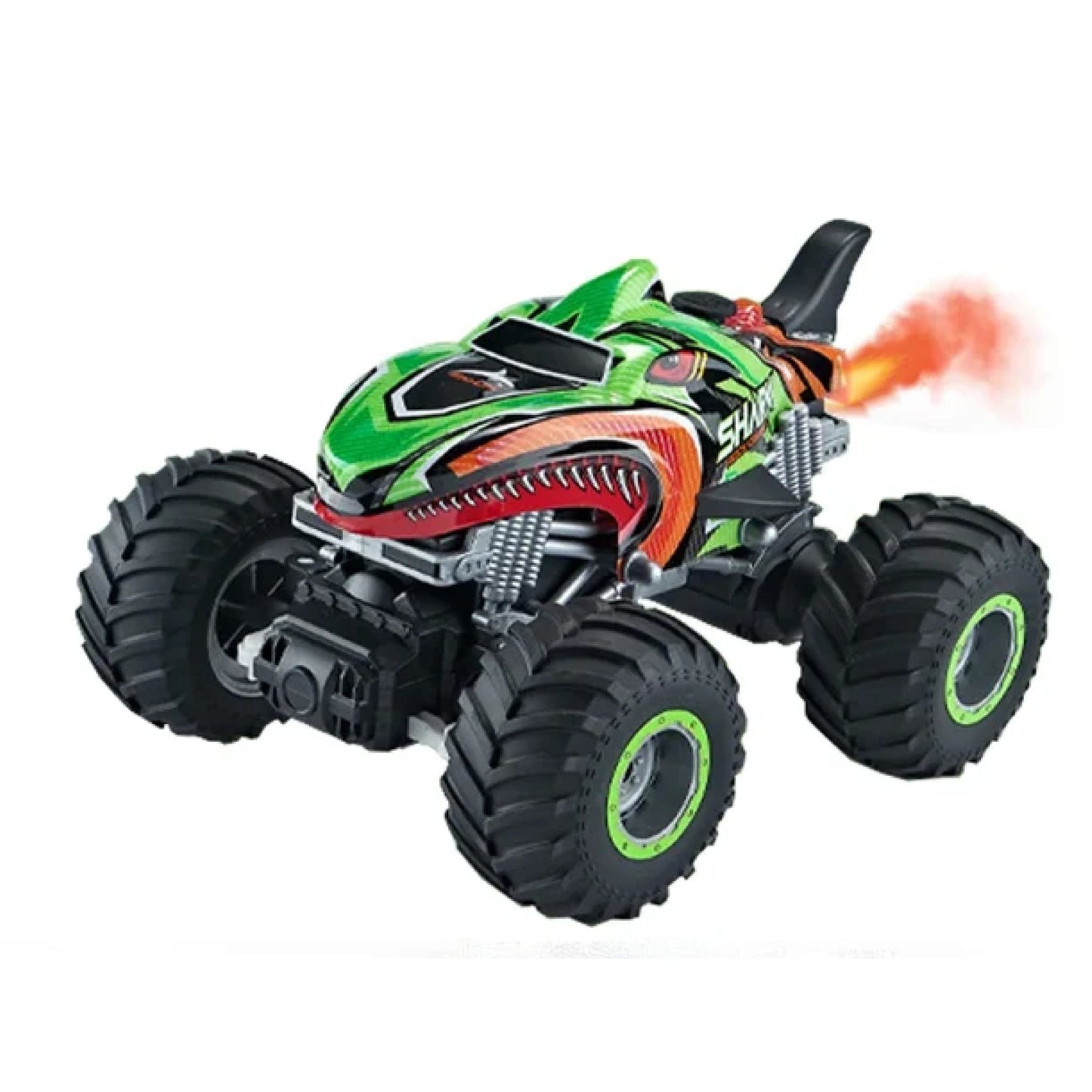 Camion Monstre Télécommandé 4x4 – Design Shark Digger Rock Crawler Toys Electro Paris Vert