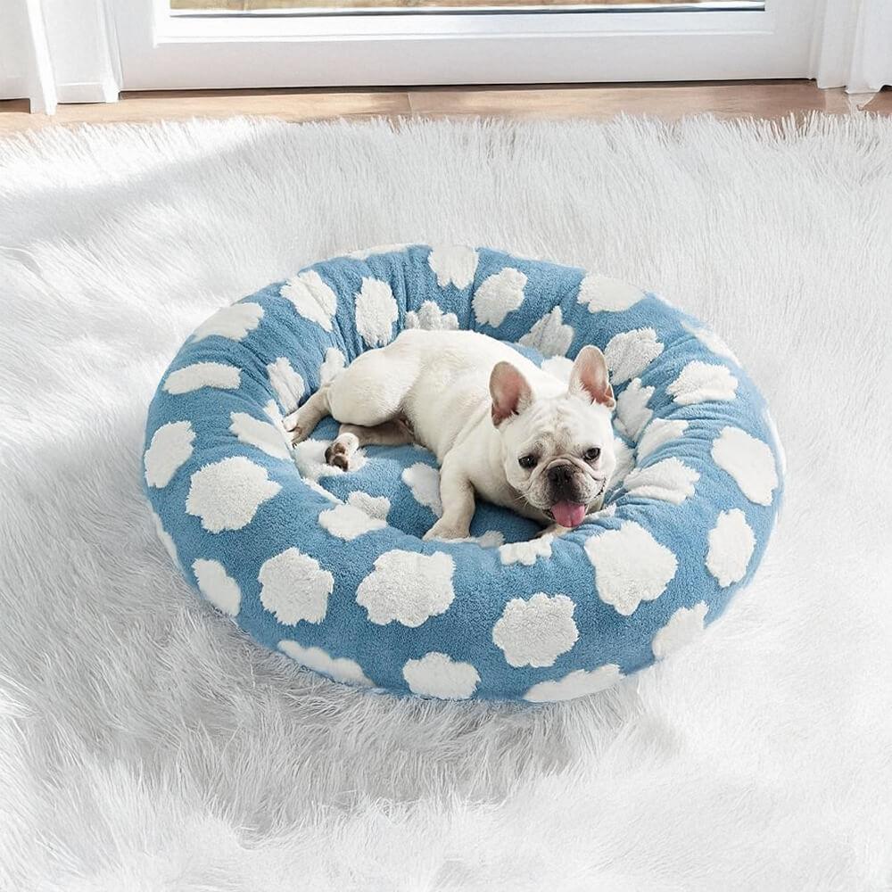 Panier Orthopédique pour Animaux avec Motif Floral Élégant à Damier Pet Beds & Cushions Electro Paris